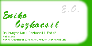 eniko oszkocsil business card